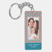 Benutzerdefiniertes Zwei-Portrait-Foto mit dekorat Schlüsselanhänger (Vorderseite links)