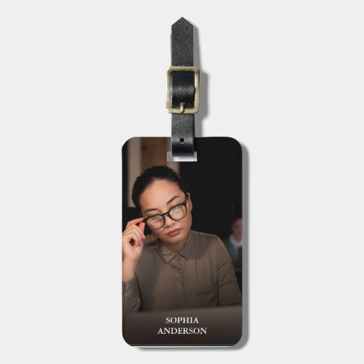 Benutzerdefiniertes zweiseitiges Foto Erstellen Si Gepäckanhänger (Vorderseite vertikal)