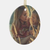 benutzerdefiniertes zweiseitiges Foto personalisie Keramik Ornament (Rechts)