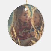 benutzerdefiniertes zweiseitiges Foto personalisie Keramik Ornament (Links)