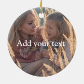 benutzerdefiniertes zweiseitiges Foto personalisie Keramik Ornament (Hinten)