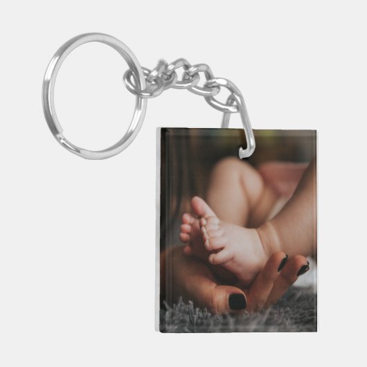 Benutzerdefiniertes zweiseitiges Foto Schlüsselanhänger (Vorderseite links)