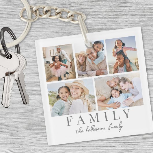 Benutzerdefiniertes zweiseitiges Foto Schlüsselanhänger