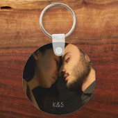 Benutzerdefiniertes zweiseitiges Foto und Text-Ele Schlüsselanhänger (Vorderseite)