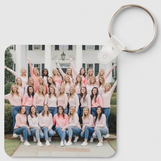 Benutzerdefiniertes zweiseitiges zweiseitiges Foto Schlüsselanhänger (Rückseite)