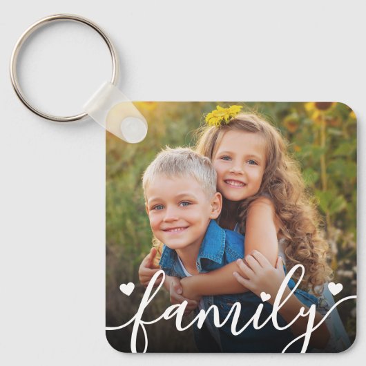 Benutzerdefiniertes zweiseitiges zweiseitiges Foto Schlüsselanhänger (Vorderseite)