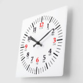 Benutzerdefiniertes zweisprachiges Englisch/Chines Quadratische Wanduhr (Winkel)