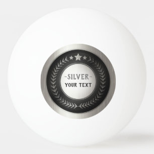 BENUTZERDRUCK DIY-MEDAILLE Silber FÜGEN SIE IHR LO Tischtennisball