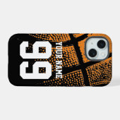 Benutzerfreundliche Basketball-Jersey-Nummer iPhone 15 Hülle (Rückseite (Horizontal))