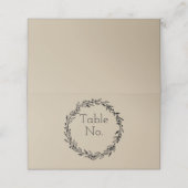 Benutzerfreundliche Tischnummer-Vorlage Platzkarte (Außenseite Aufgefaltet)