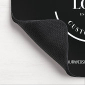 Benutzerfreundliche, weiße Logo-Website schwarz Mousepad (Ecke)