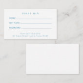 Benutzerfreundliche WLAN-Karte des Hotels Begleitkarte (Vorne/Hinten)