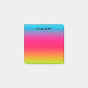 Benutzerfreundliches Blau, Rosa und Grün/Gelb Post-it Klebezettel