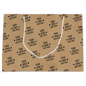 Benutzerfreundliches Firmenlogo Große Geschenktüte (Vorderseite)