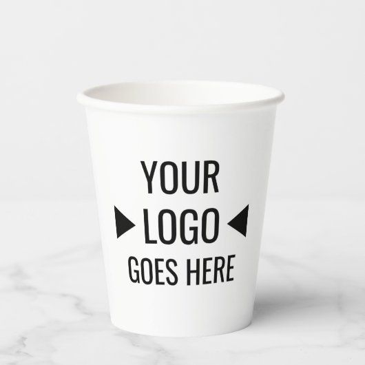 Benutzerfreundliches Firmenlogo Pappbecher (Vorderseite)