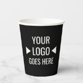 Benutzerfreundliches Firmenlogo Pappbecher (Vorderseite)