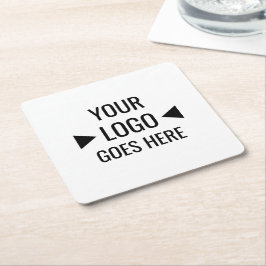 Benutzerfreundliches Firmenlogo Rechteckiger Pappuntersetzer