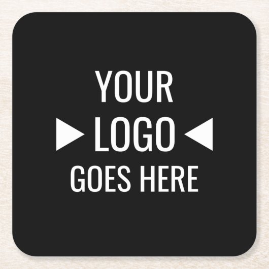 Benutzerfreundliches Firmenlogo Rechteckiger Pappuntersetzer (Vorderseite)