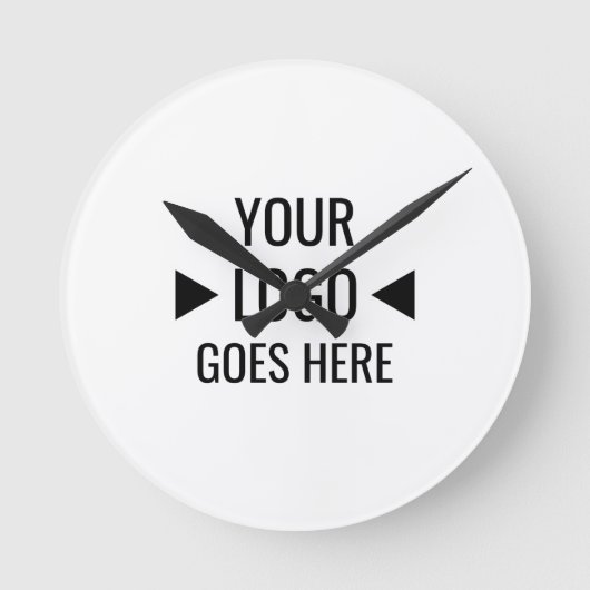 Benutzerfreundliches Firmenlogo Runde Wanduhr (Vorderseite)