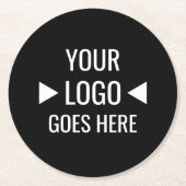Benutzerfreundliches Firmenlogo Runder Pappuntersetzer (Vorderseite)