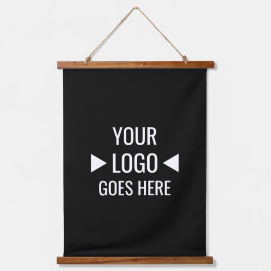 Benutzerfreundliches Firmenlogo Wandteppich Mit Holzrahmen (Vorderseite)