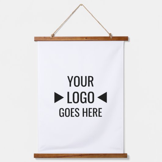Benutzerfreundliches Firmenlogo Wandteppich Mit Holzrahmen (Vorderseite)