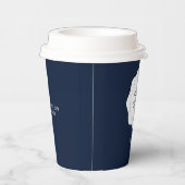 Benutzerfreundliches Navy-Business-Logo Pappbecher (Rechts)