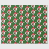 Benutzerfreundliches Weihnachtsgesicht mit Ihrem F Geschenkpapier (Flach)