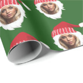 Benutzerfreundliches Weihnachtsgesicht mit Ihrem F Geschenkpapier (Rolleneckpunkt)