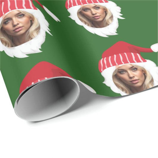 Benutzerfreundliches Weihnachtsgesicht mit Ihrem F Geschenkpapier (Rolleneckpunkt)