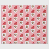 Benutzerfreundliches Weihnachtsgesicht mit Ihrem F Geschenkpapier (Flach)