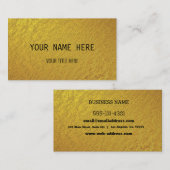 BenutzerGold Visitenkarte (Vorne/Hinten)