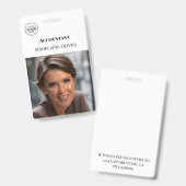 Benutzerkonto-ID-Foto Einfaches Logo-Abzeichen Ausweis (Front & Back)