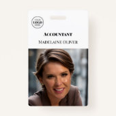 Benutzerkonto-ID-Foto Einfaches Logo-Abzeichen Ausweis (Vorderseite)