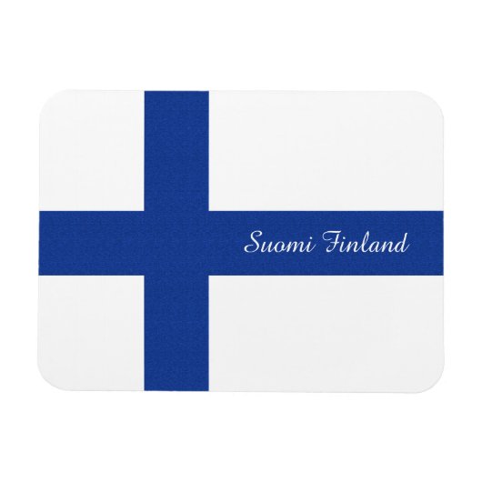 Benutzermagnet für die finnische Flagge Magnet (Horizontal)