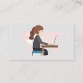 Benutzername am Schreibtisch Visitenkarte (Rückseite)