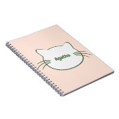 Benutzername auf der Vorderseite Cat Shape Design Notizblock (Rechte Seite)