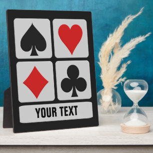 Benutzerplakette für Kartenspieler Fotoplatte