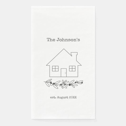 Benutzerspezifische neue Zuhause Serviette (Vorderseite)