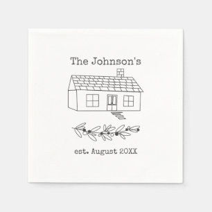 Benutzerspezifische neue Zuhause Serviette
