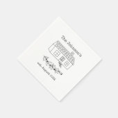 Benutzerspezifische neue Zuhause Serviette (Ecke)