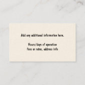 Benutzte Reifen, die Dump-oder Depot-Mitte Visitenkarte (Rückseite)