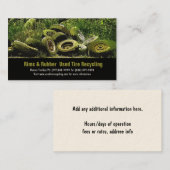 Benutzte Reifen, die Dump-oder Depot-Mitte Visitenkarte (Vorne/Hinten)