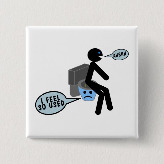 Benutzte Toilette Button (Vorderseite)