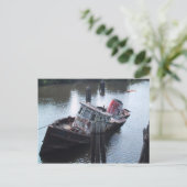 Benutztes Boot für Verkauf - Postkarte (Stehend Vorderseite)