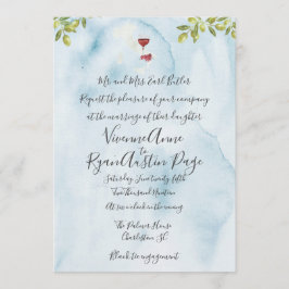 Benvenuti Italia Blue Wedding Einladung