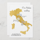 Benvenuti Italia Hochzeit in Urlaubsort Karte (Vorne/Hinten)