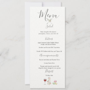 Benvenuti Italia Wedding Menu Save The Date