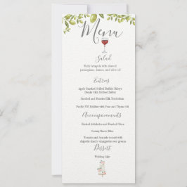 Benvenuti Italia Wedding Menu Save The Date