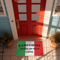 Benvenuti Nella Nostra Casa Flag Italien